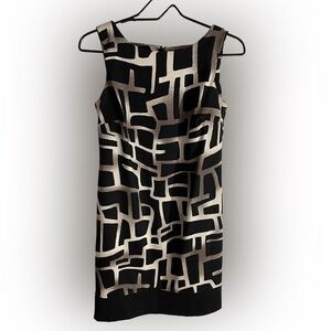 AB Studio Women’s Sheath Black Dress Sleeveless Size 2